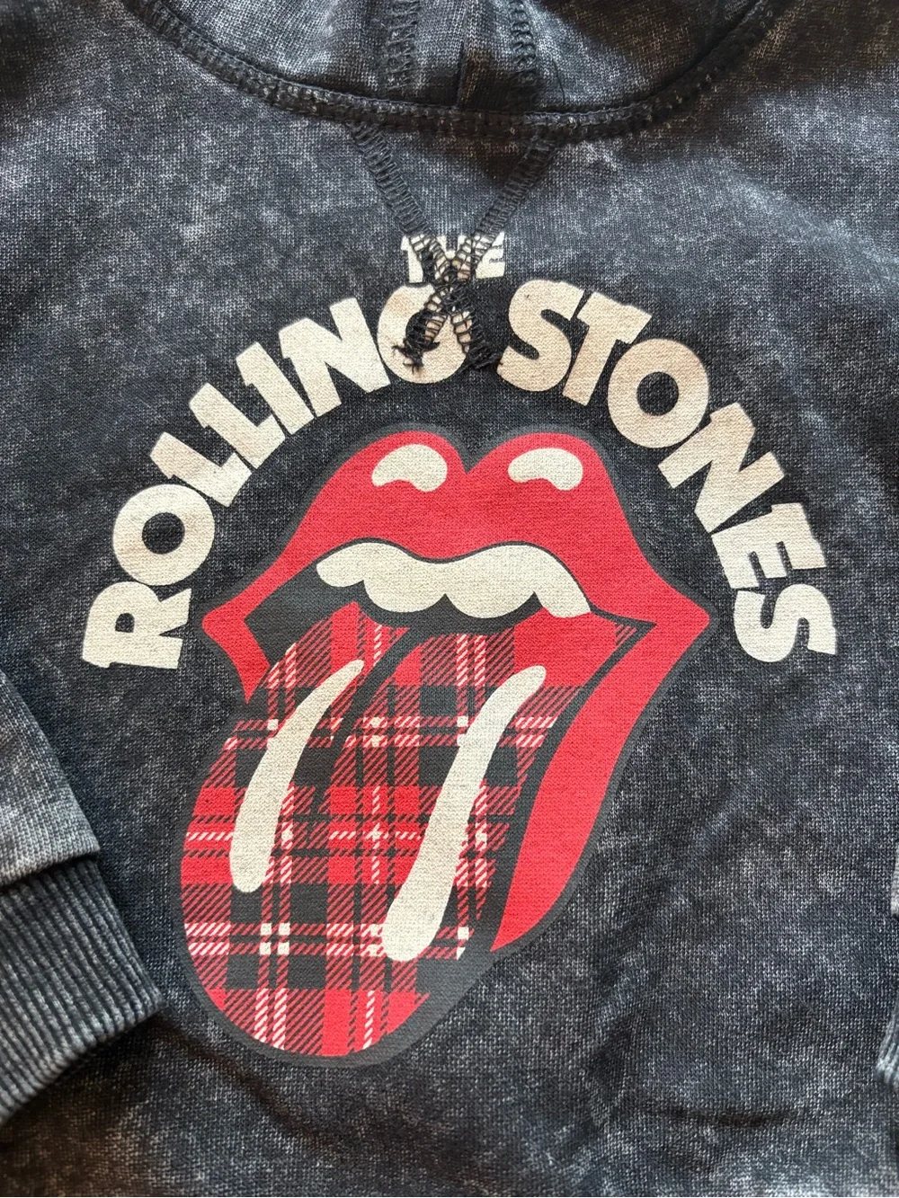 Rolling Stones Baby Hoodie 12M Acid Wash Mineral Wash Graphic Sweatshirt EUC